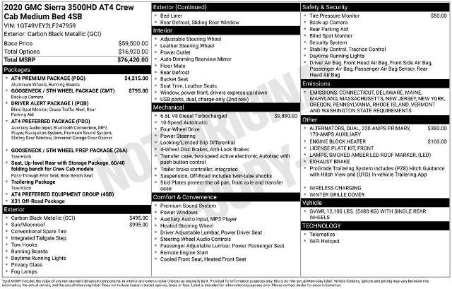 2020 GMC Sierra 3500 HD Vehicle Photo in PUYALLUP, WA 98371-4149