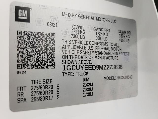 2021 Chevrolet Silverado 1500 Vehicle Photo in NEENAH, WI 54956-2243