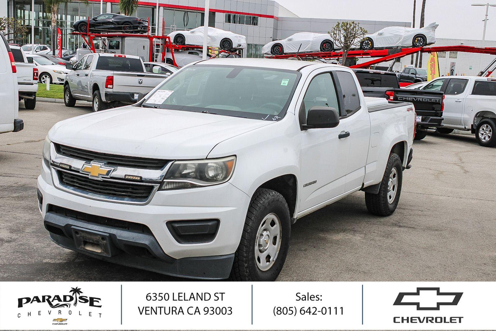 Summit White 2016 Chevrolet Colorado Work Truck Extended Cab LB 4WD Pickup Truck Four-Wheel Drive Automatic