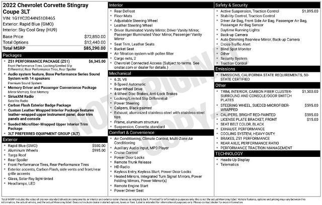 2022 Chevrolet Corvette Stingray Vehicle Photo in PUYALLUP, WA 98371-4149