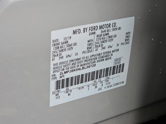 2020 Lincoln Nautilus Vehicle Photo in TREVOSE, PA 19053-4984