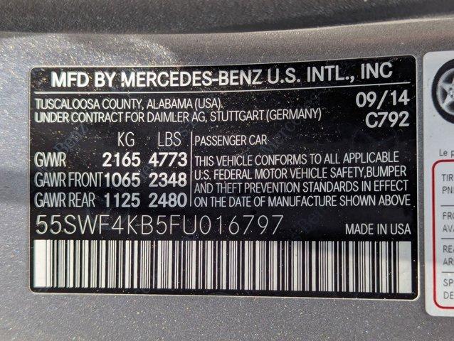 2015 Mercedes-Benz C-Class Vehicle Photo in SELMA, TX 78154-1459
