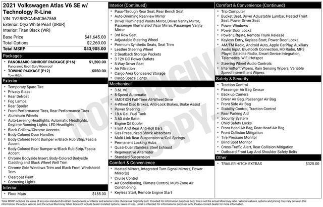 2021 Volkswagen Atlas Vehicle Photo in DANBURY, CT 06810-5034