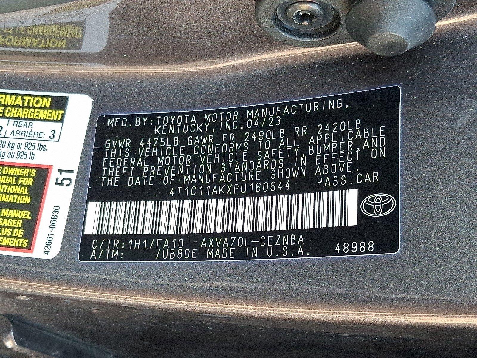 2023 Toyota Camry Vehicle Photo in Harrisburg, PA 17111