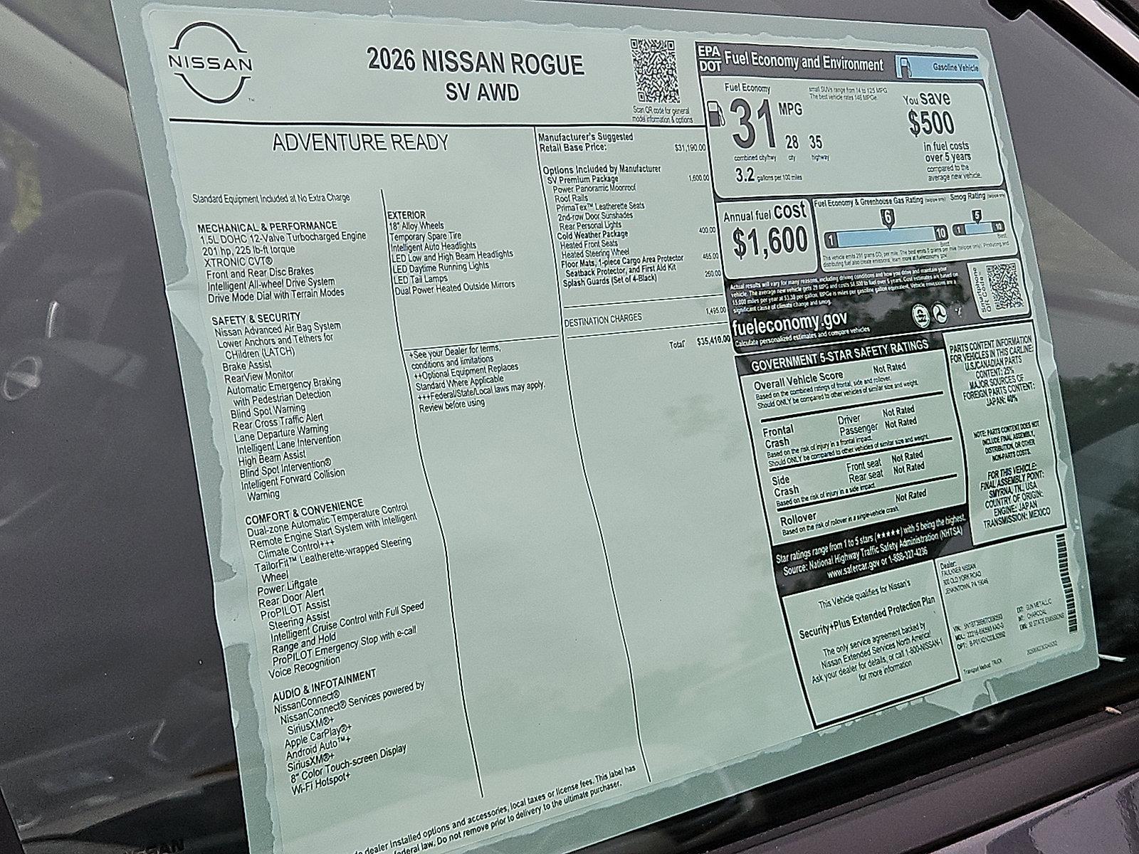 2026 Nissan Rogue Vehicle Photo in Jenkintown, PA 19046