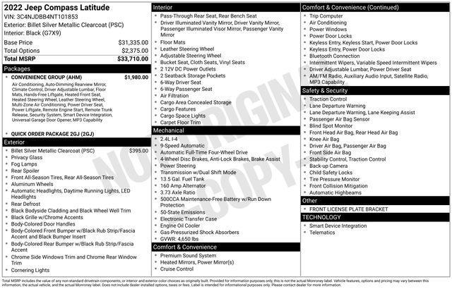 2022 Jeep Compass Vehicle Photo in DANBURY, CT 06810-5034