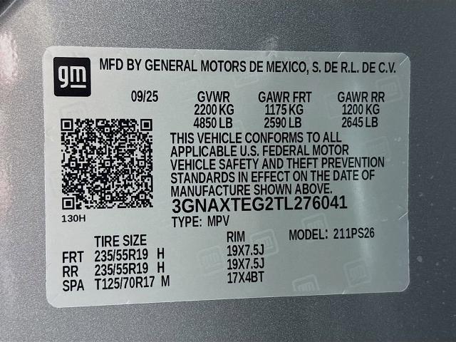 2026 Chevrolet Equinox Vehicle Photo in PUYALLUP, WA 98371-4149
