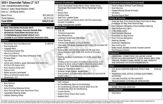 2021 Chevrolet Tahoe Vehicle Photo in PUYALLUP, WA 98371-4149