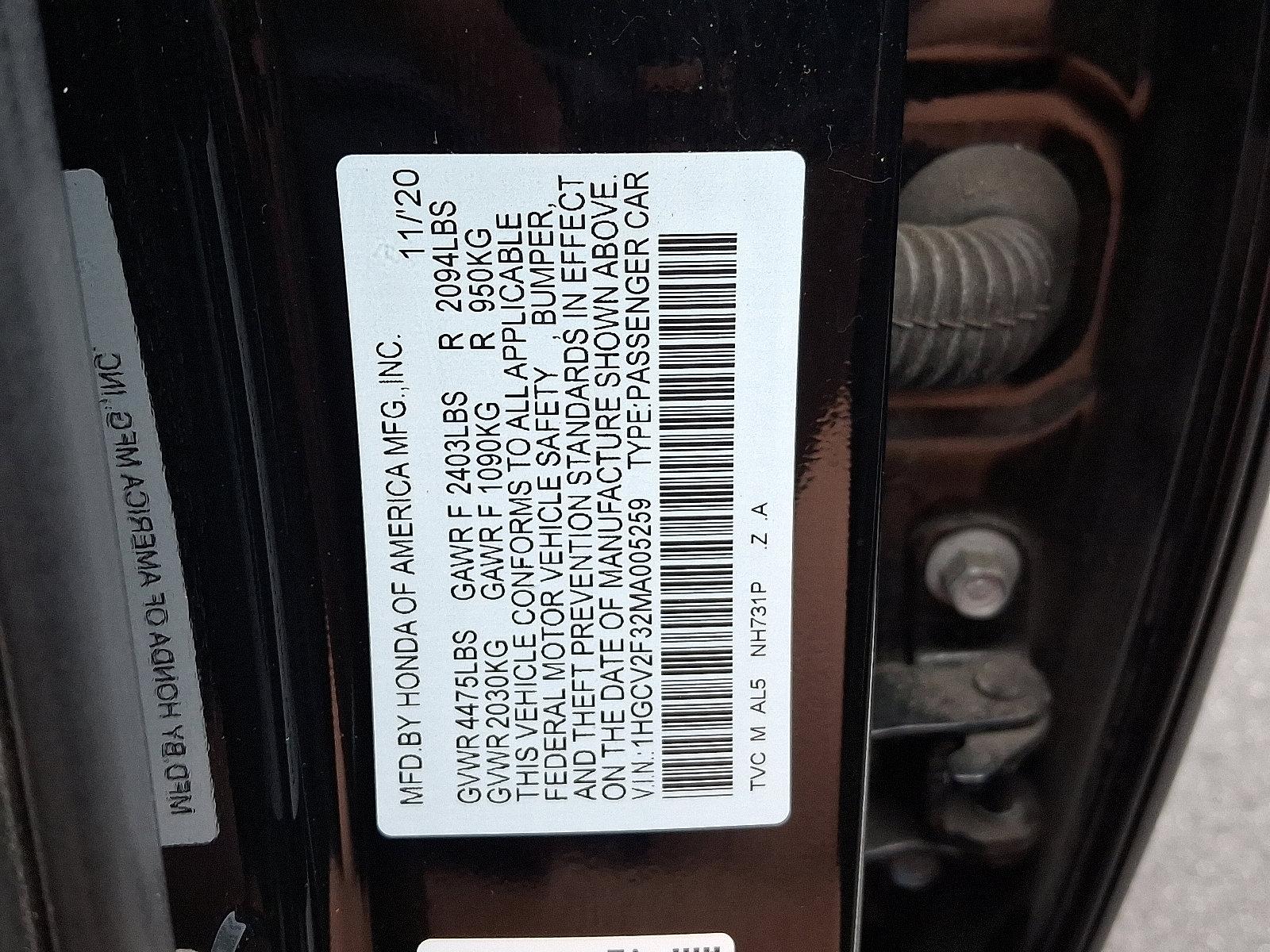 2021 Honda Accord Sedan Vehicle Photo in Harrisburg, PA 17111
