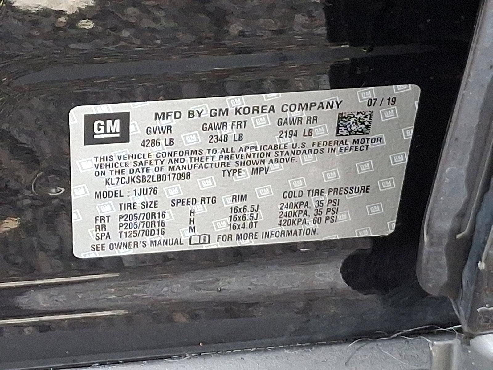 2020 Chevrolet Trax Vehicle Photo in Trevose, PA 19053